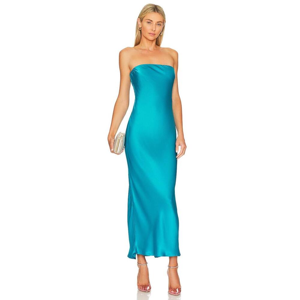 SNDYS x REVOLVE Angel Strapless Midi Dress in Blue strapless